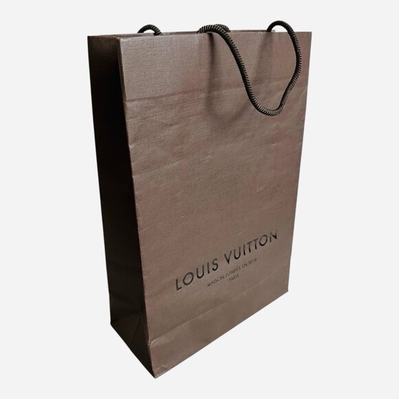Louis Vuitton Authentic Brown Paper Gift Shopping Bag Rope Handle 10"x4.5"x14" - Picture 2 of 3